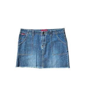 vintage low-rise denim mini skirt